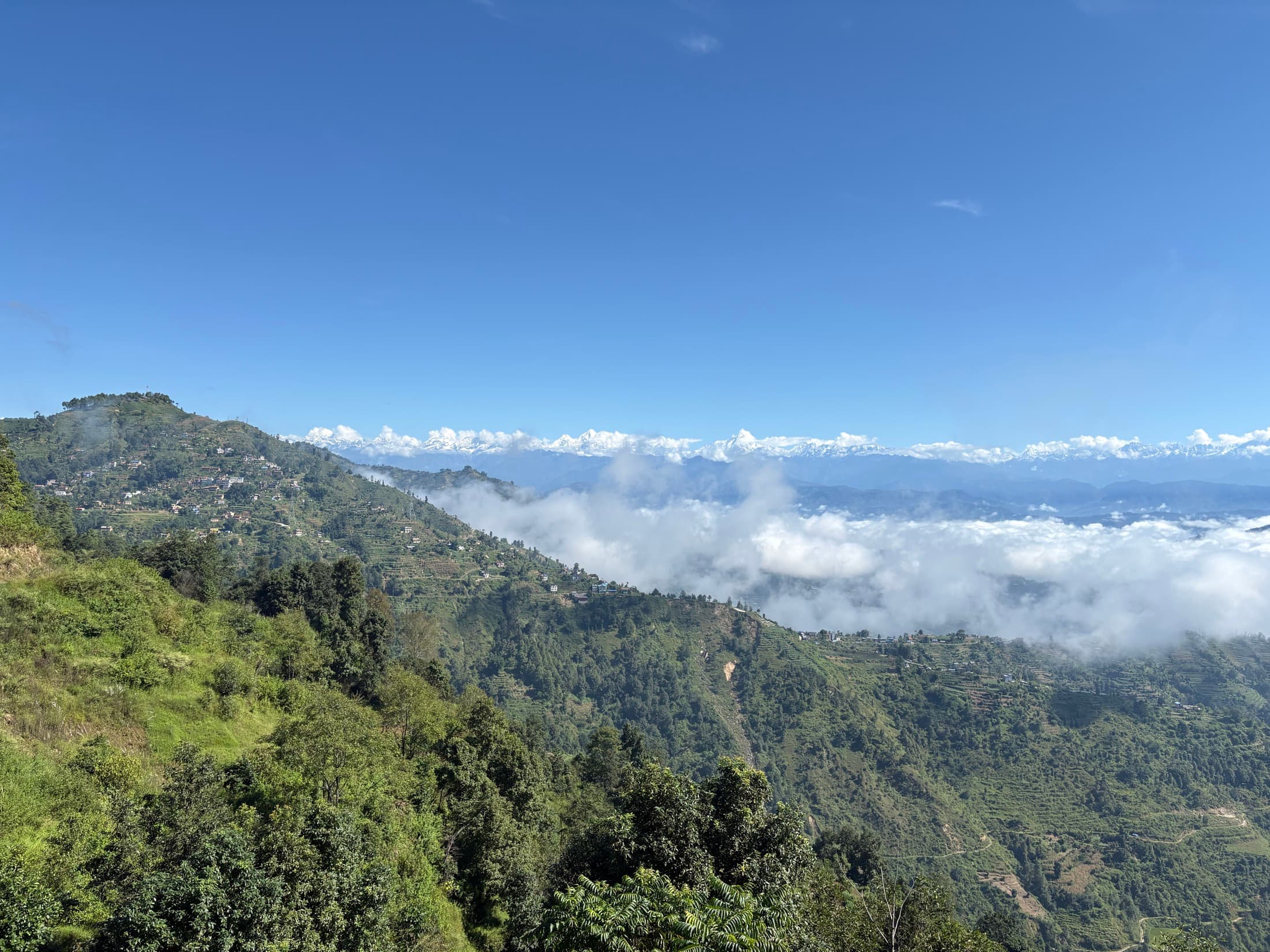 Hills near Mewa Valley Coffee's sourcing districts in Nepal